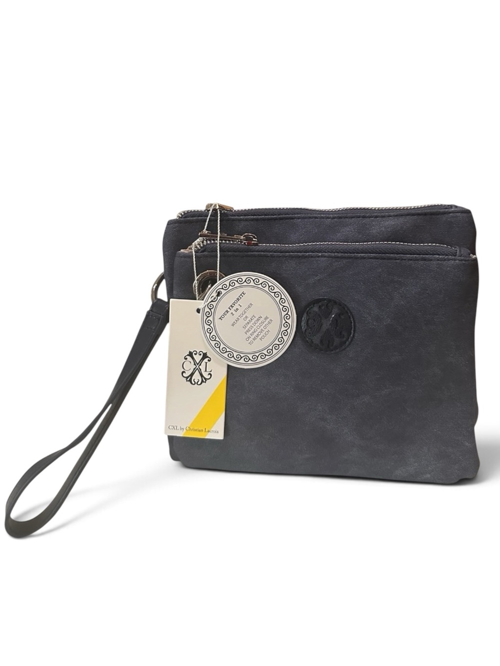 CXL Christian Lacroix Luca Indigo Double Pouch Wristlet